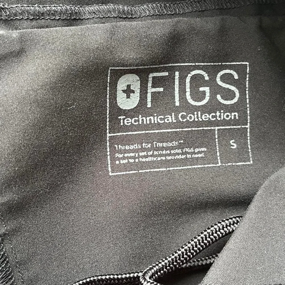 FIGS Technical Collection Black Scrub Jogger Pants W19SW2002 Mens Small